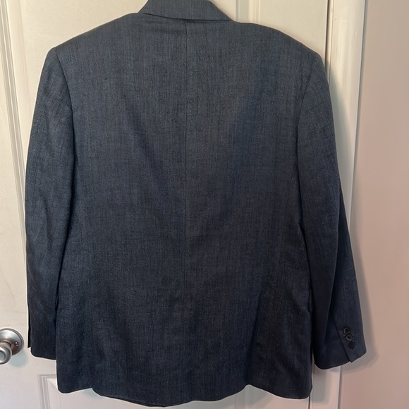 Bachrach blue double breasted suit jacket blazer 40R - Picture 6 of 11